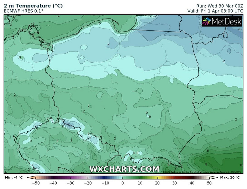 Na północy będzie mroźno