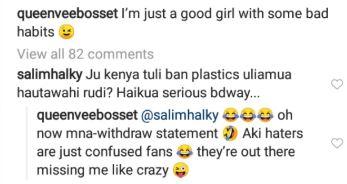 Vera Sidikaâs perfect clap back after fan referred to her as plastic 