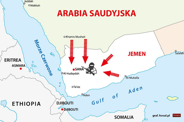 Arabia Saudyjska wspierana przez inne państwa arabskie rozpoczęła interwencję wojskową w Jemenie