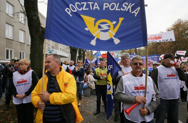Protest pracowników Poczty Polskiej