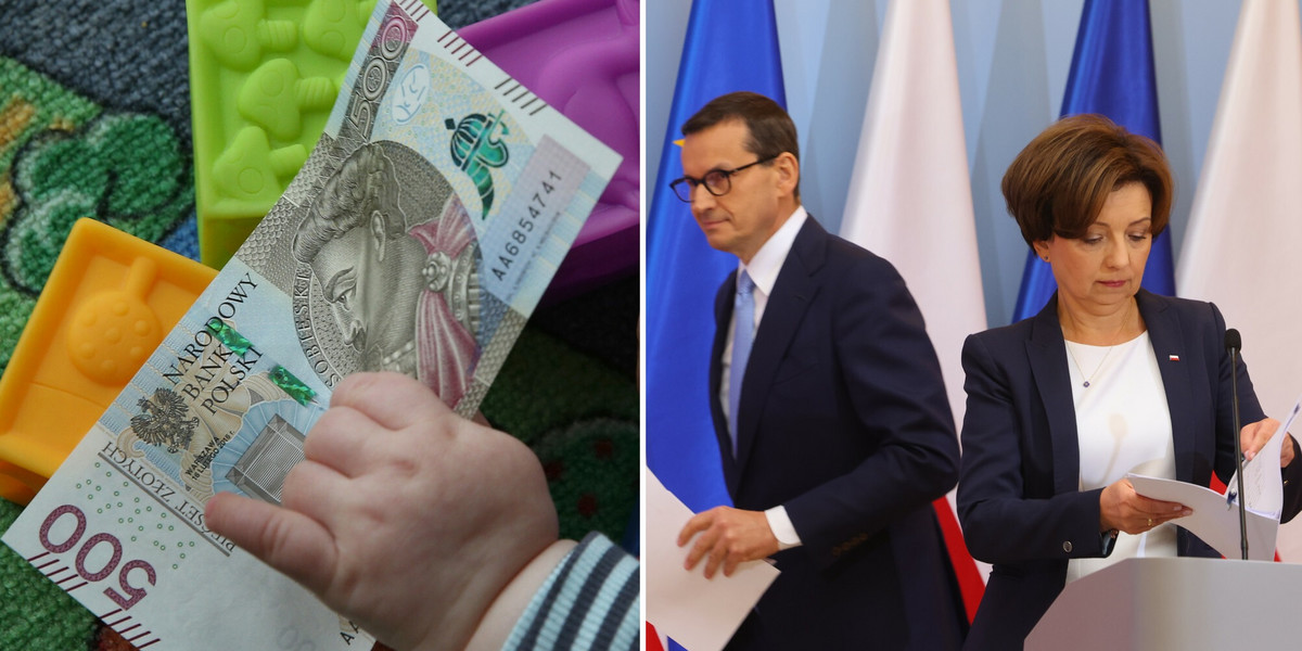 Inflacja zjada 500 plus i nie tylko. Na zdjęciu po prawej premier Mateusz Morawiecki i minister rodziny Marlena Maląg.