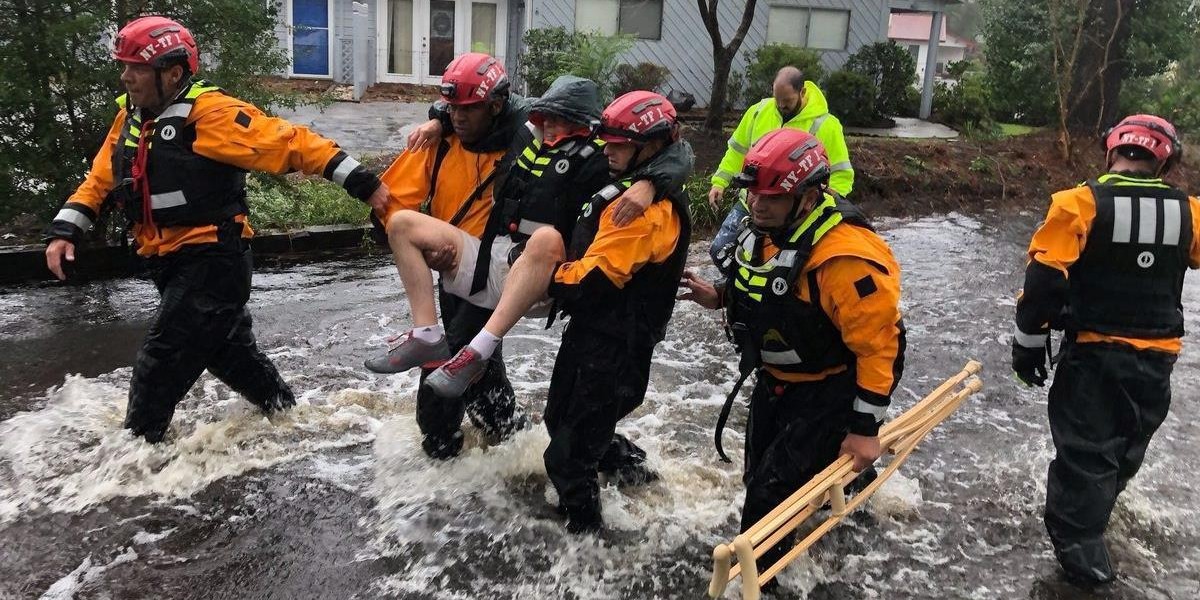 USA. Huragan Florence uderzył w Karolinę Północną