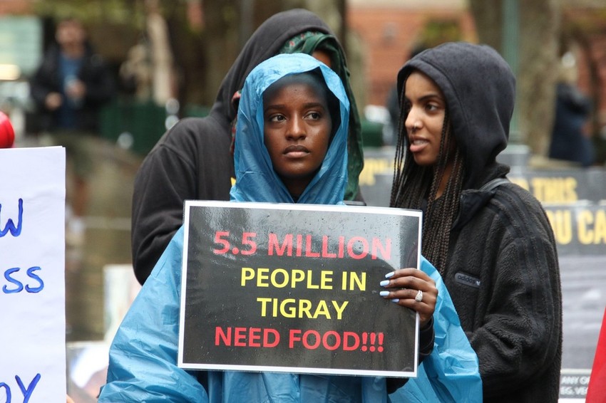 Protest za pomoć Tigraju 
