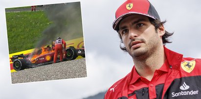 Przerażające sceny podczas wyścigu F1! Kierowca w ostatniej chwili uciekł z płonącego bolidu!