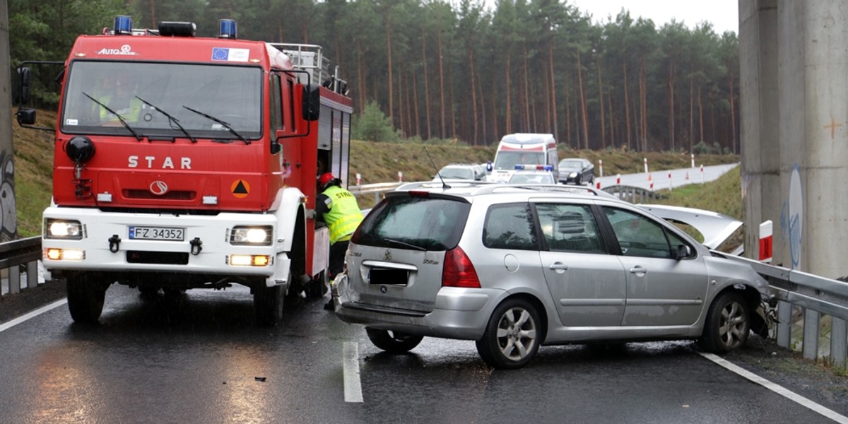 Wypadek pod Zieloną Górą