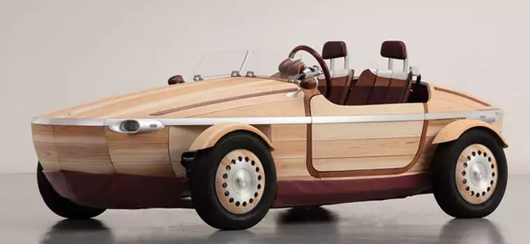 Toyota Setsuna – elektryczny, drewniany roadster, który wygląda jak Wehikuł z „Pana Samochodzika”