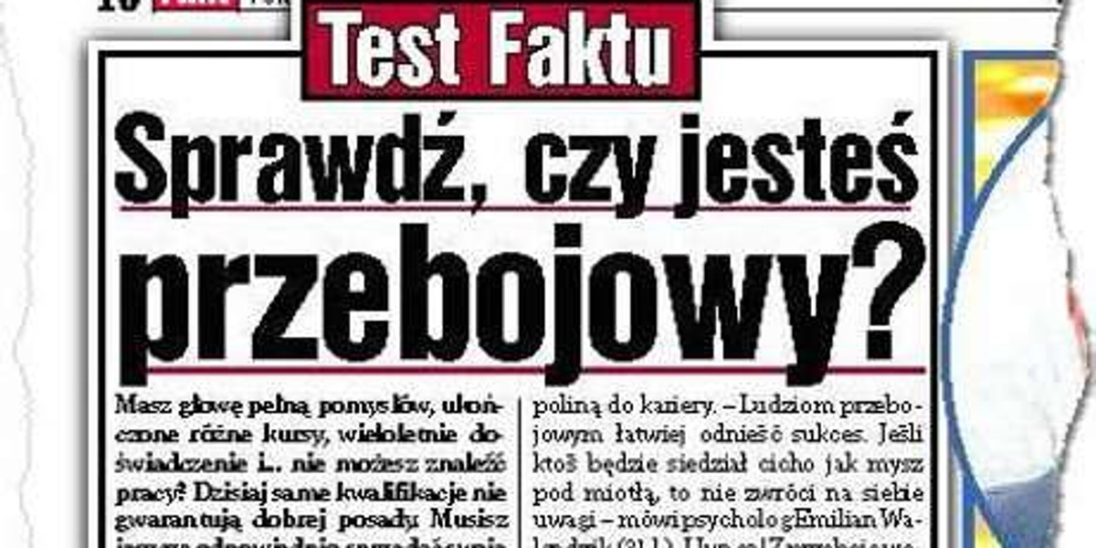 Czy jesteś przebojowy?