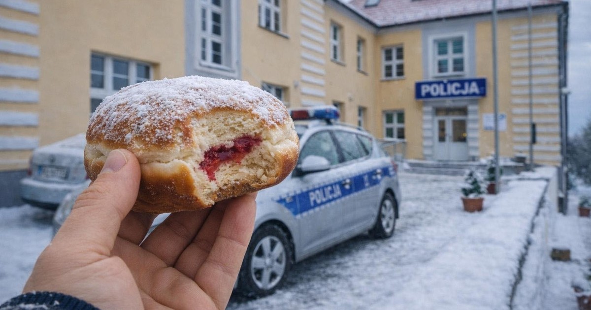 Policjanci z Bytowa rozbawili internautów pączkami