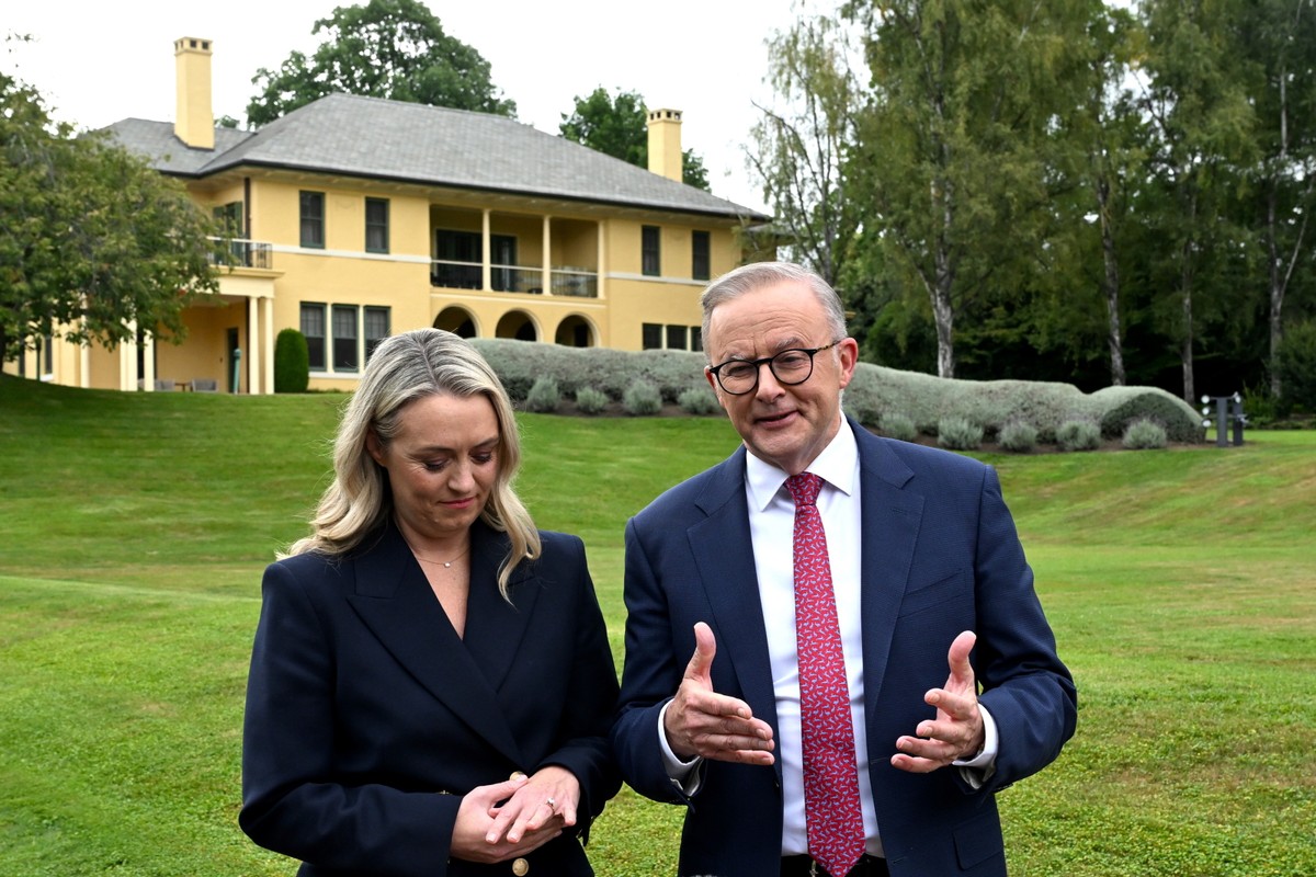Anthony Albanese z partnerką Jodie Haydon