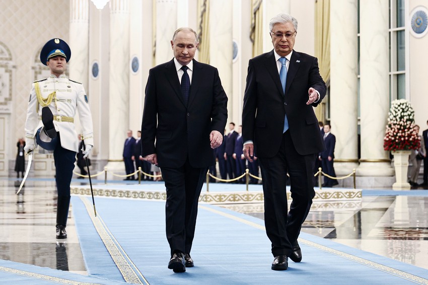 Vladimir Putin i Kasim Žomart Tokajev u Astani 27. novembra