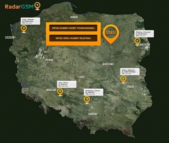7. Zlokalizuj numer telefonu: Radar GSM
<br><br>
Intensywnie promowana na Facebooku „usługa” ma za zadanie namierzyć numer telefonu interesującej nas osoby. Pokonując kolejne kroki, w celu jej aktywacji, trafiamy na następujący komunikat:


