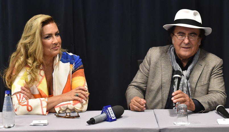 Romina Power i Al Bano podczas konferencji prasowej w Krakowie