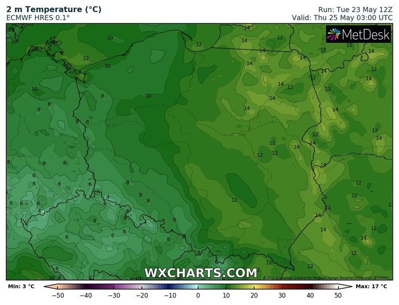 W nocy utrzyma się duża różnica temperatury