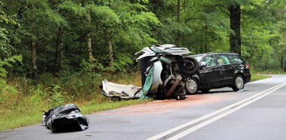 Śmiertelny wypadek koło Świebodzina. Siła uderzenia była ogromna