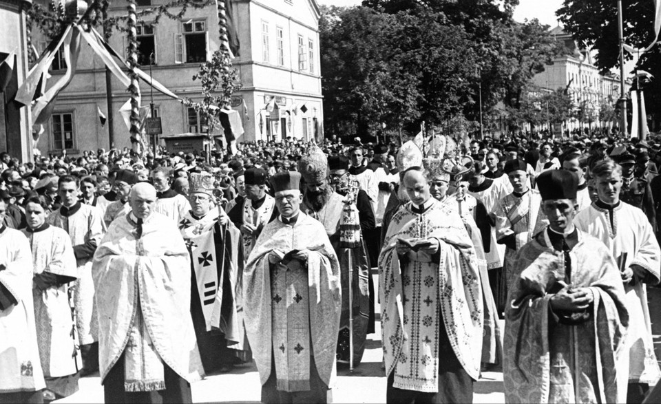 Uroczystość Bożego Ciała w Stanisławowie, 1938 r.