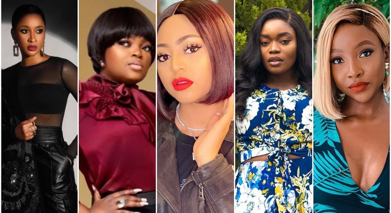 Here are some of main characters of 5 highly anticipated films in December 2019. [Instagram/adesuaetomi/funkeakindele/regina.daniels/iambisola/inidimaokojie]