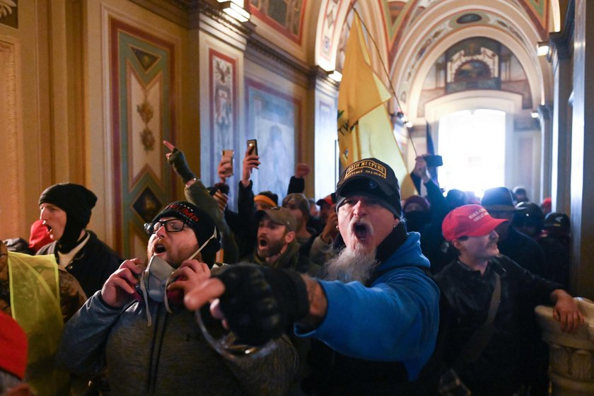 Supporters of U.S. President Donald Trump protest in Washington