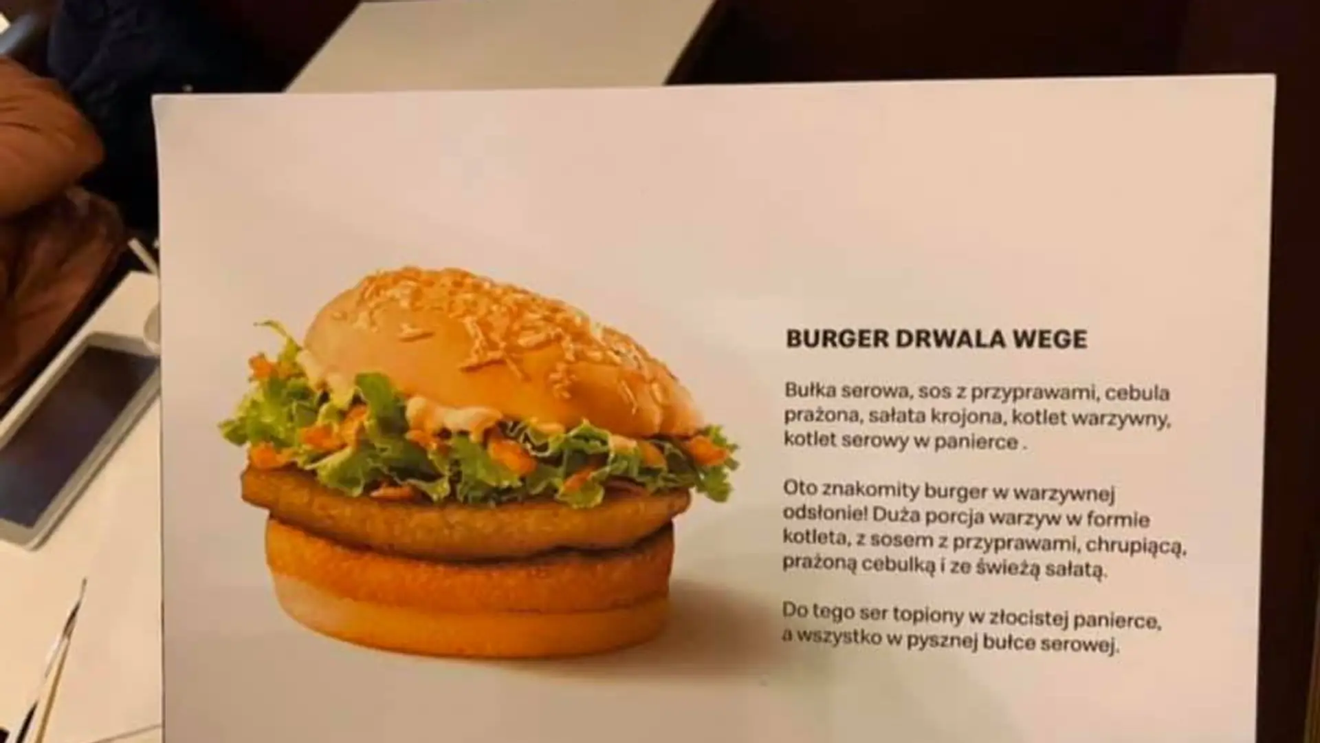 Wegeburger Drwala jeszcze w tym roku w Polsce? Są przecieki z McDonald's