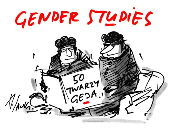 Gender Studies, 50 twarzy Geja, karykatura Henryka Sawki