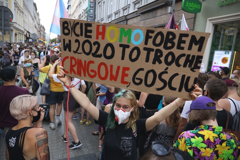 Demonstracja w obronie osób LGBT w Poznaniu