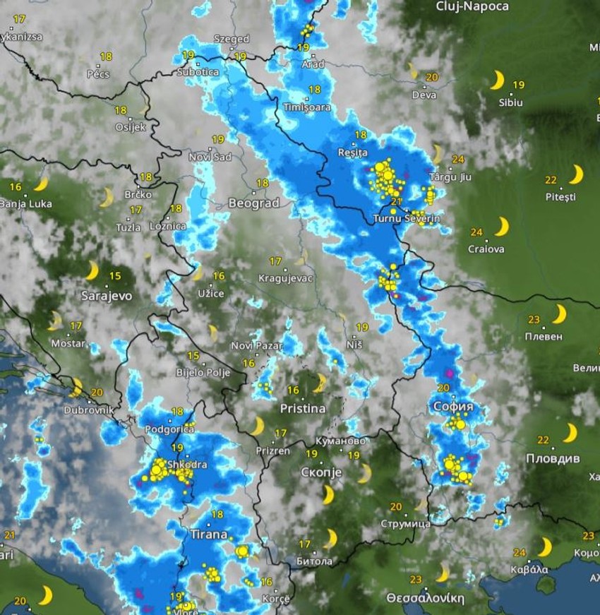 Kišni oblak nad Srbijom