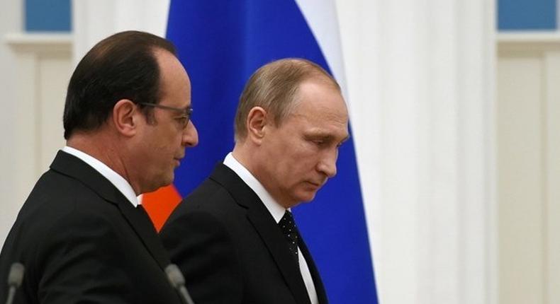 Putin seeks map of forces not to bomb in Syria - France