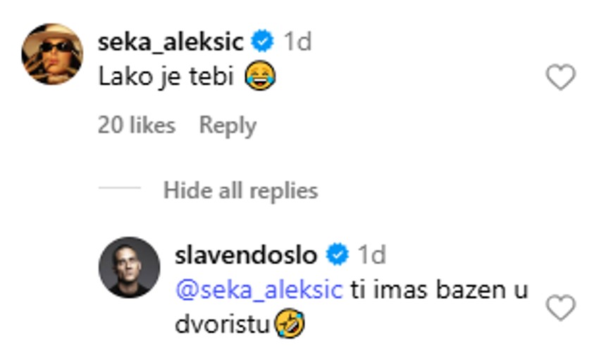 Slaven i Seka Aleksić komentari