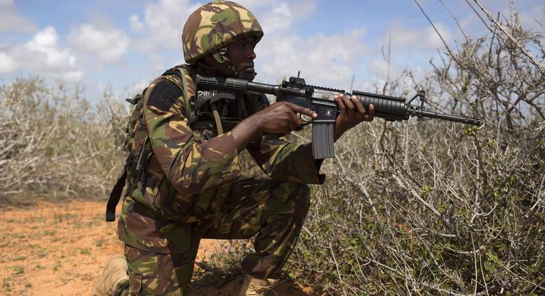 File image of a KDF soldier during a past operation