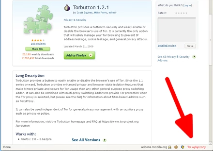 TOR integruje się z popularnymi programami. Włączenie trybu anonimowego w Firefoksie to kwestia kliknięcia w jeden przycisk.