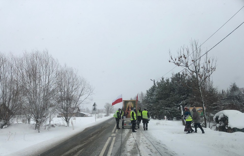 Uczestnicy pielgrzymki dookoła Polski