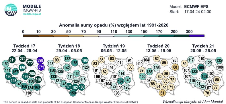 Podczas majówki nie zabraknie przelotnego deszczu