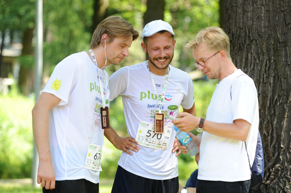 Mateusz Banasiuk i Adam Adamonis na Biegu Konstancińskim im. Piotra Nurowskiego w Konstancinie