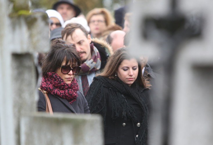 Sophie Marceau podczas pogrzebu Andrzeja Żuławskiego