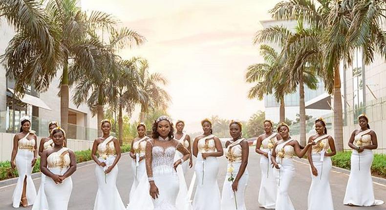 Tracy Asante Osei and her beautiful bridesmaids