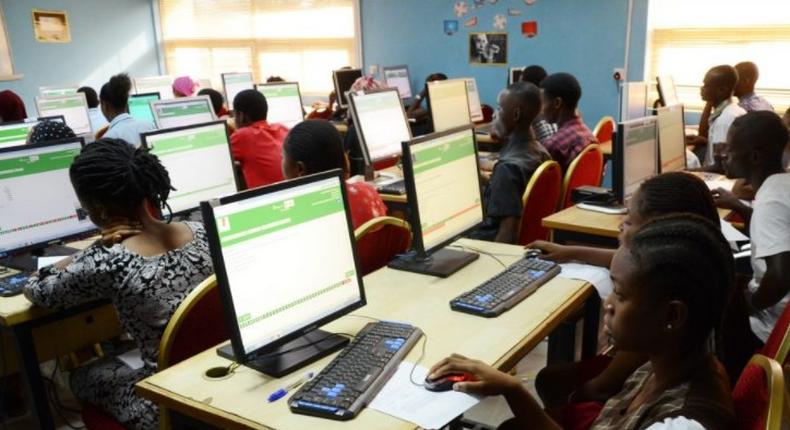 UTME Candidates writing exams at CBT centres