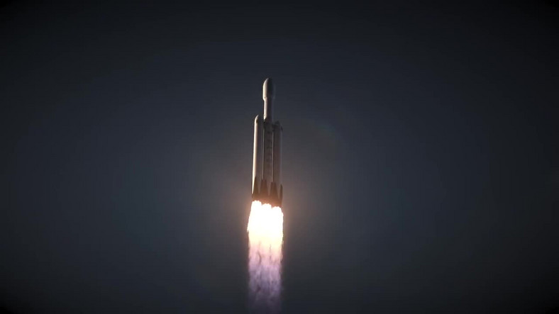 Start rakiety Falcon Heavy firmy SpaceX