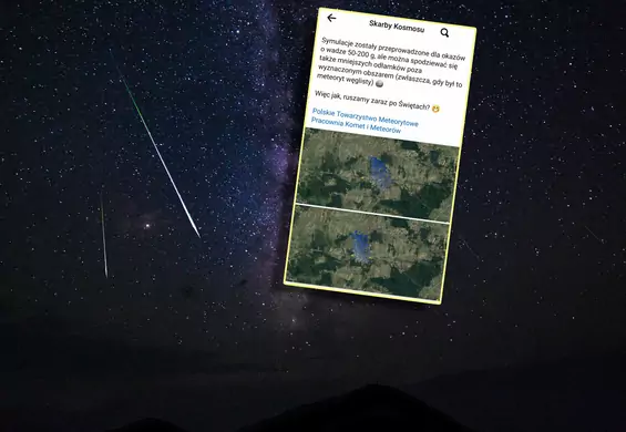 W Polsce mógł spaść meteoryt. Zrobili dokładną mapę, gdzie go szukać