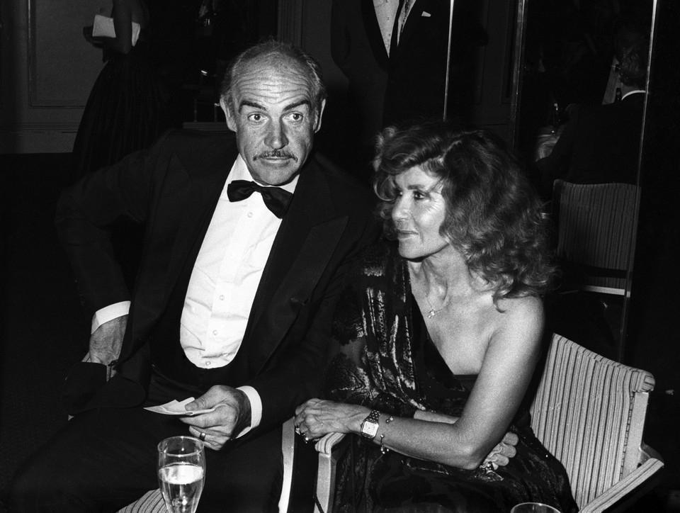 Sean Connery i Micheline Connery w 1987 r.