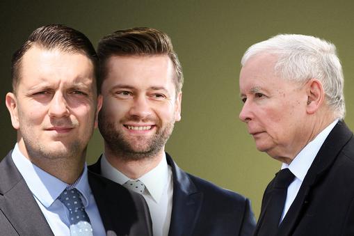 Kamil Bortniczuk, Łukasz Mejza i Jarosław Kaczyński