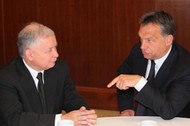 Jarosław Kaczyński Viktor Orban podczas spotkania