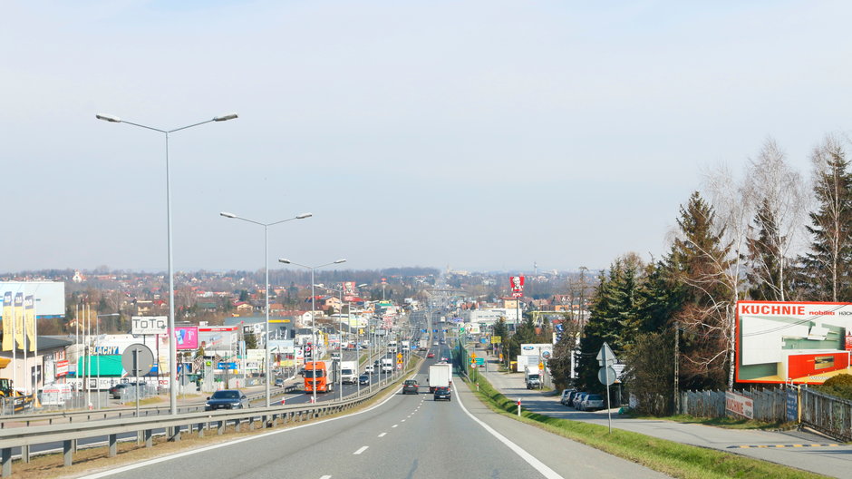 Zakopianka na odcinku Kraków - Myślenice