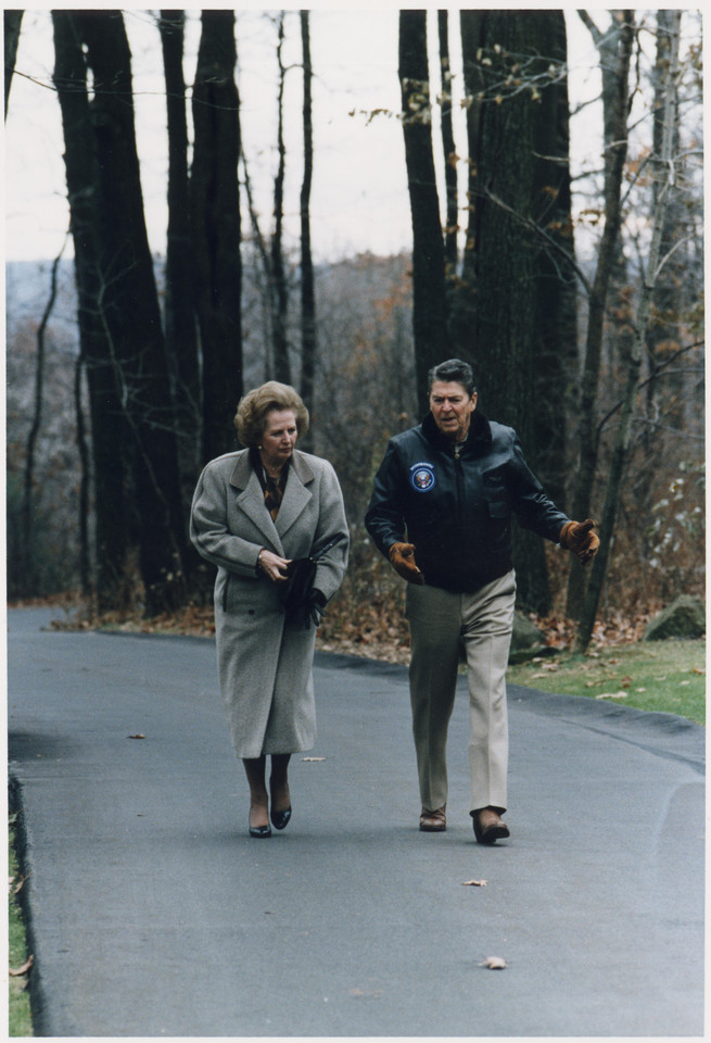 Ronald Reagan i Margaret Thatcher (zdjęcie z Camp David)
