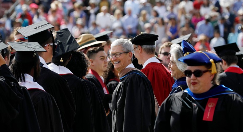 Tim Cook at Stanford's 2019 Commencement