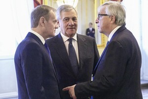 Donald Tusk, Antonio Tajani, Jean-Claude Juncker