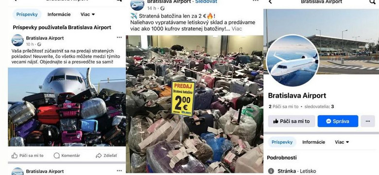 "Kup zagubione bagaże za 2 euro". Słowackie lotnisko ostrzega przed oszustwem