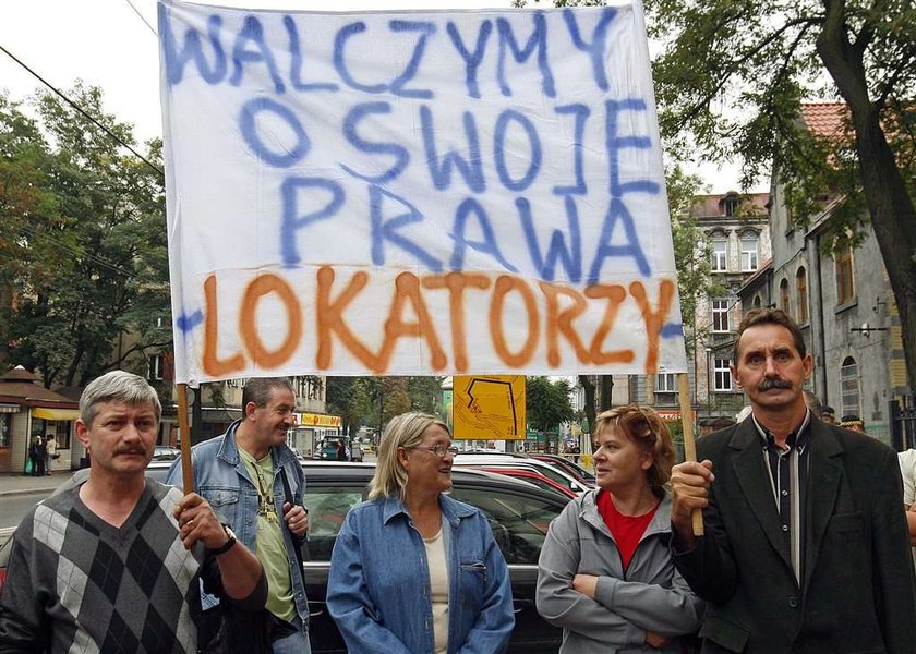 Protest lokatorów w Zabrzu