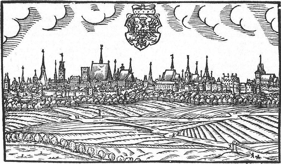 Ołomuniec na rycinie Jana Willenberga z 1593 r