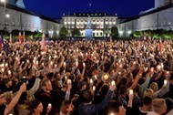 Demonstracje przed Pałacem Prezydenckim przeciw zmianom w sądownictwie