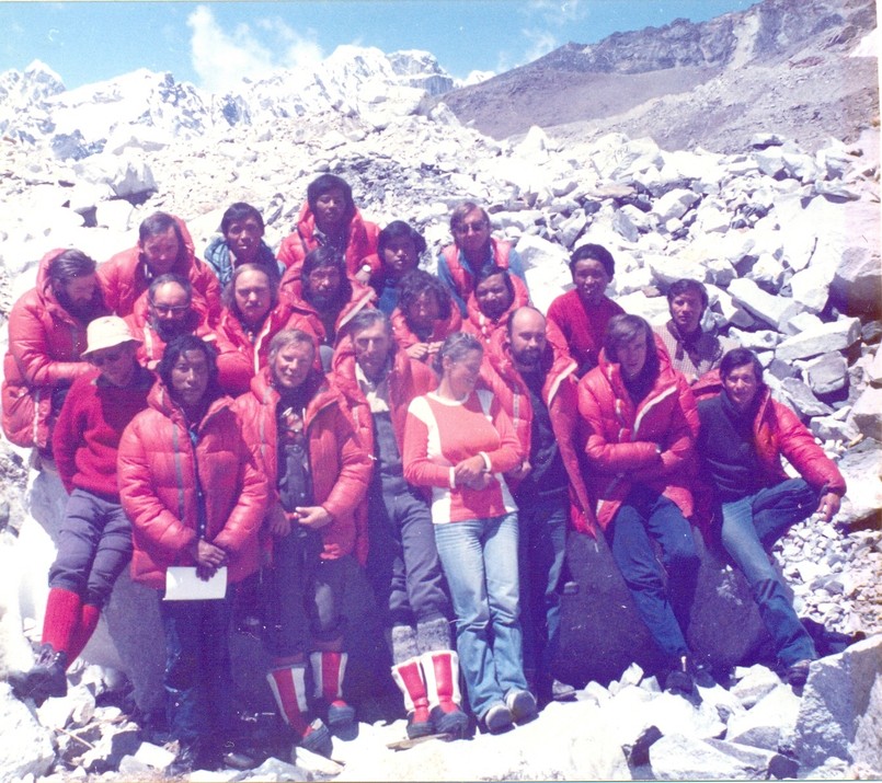 Monika Rogozińska z wyprawą na Mount Everest, maj 1980