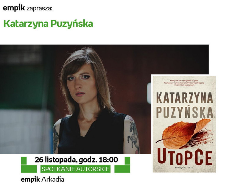 Autorka spotka się z czytelnikami w czwartek, 26 listopada, w Empiku w warszawskiej Arkadii.